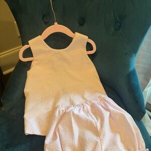 Pink Sleeveless Top and Shorts Set